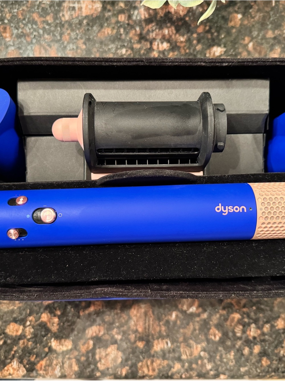 Dyson Electric Styling Wand in Bright Blue with Rose Gold Accents